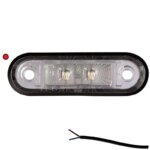 LED markeringslicht rood | 12-24v | 50cm. kabel | M10MV-200R-FT-015 C LED-M10MV-200R