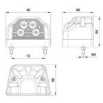LED kentekenverlichting | 12-36v | M10KV-100-FT-031 LED-M10KV-100-3