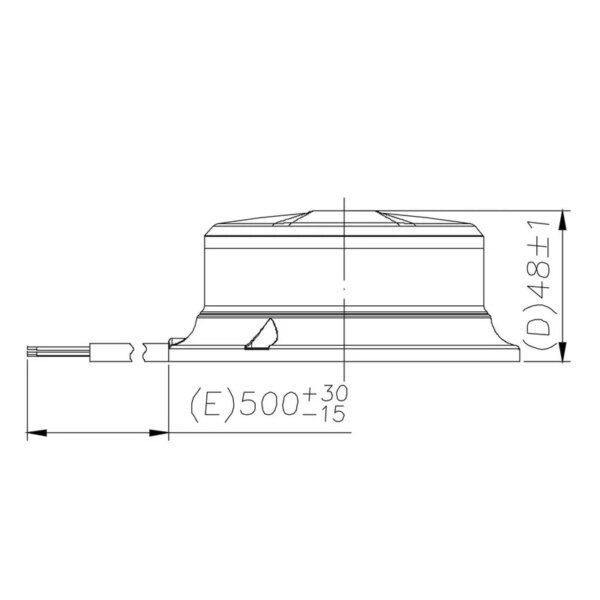 LED Zwaailamp amber met amber lens | 12-24v | 3-bouts | R65 | S07ZL601AA--S07ZL601AA-4