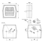 LED compact achterlicht zonder kentekenlicht | 12-36v | 100cm. kabel | V10C3-720-FT-122 LED-V10C3-720