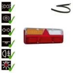 Links | LED trailerlamp | dynamisch knipperlicht | 9-36v | 200cm. kabel | VC-1031-FT-500-145 LED-VC-1031