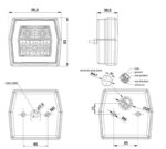 LED compact achterlicht zonder kentekenverlichting | 12-36v | 5-PIN | V10C3-720B5-FT-122 LED BAJONET-V10C3-720B5-3