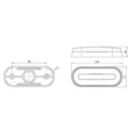 LED zij-markering met knipperlichtfunctie | 12-24v | 50cm. kabel | M10ZK-100A-FT-071 LED-M10ZK-100A-3