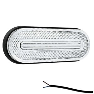 LED markeringslicht wit | 12-24v | 50cm. kabel | M10MV-700W-FT-070 B LED-M10MV-700W