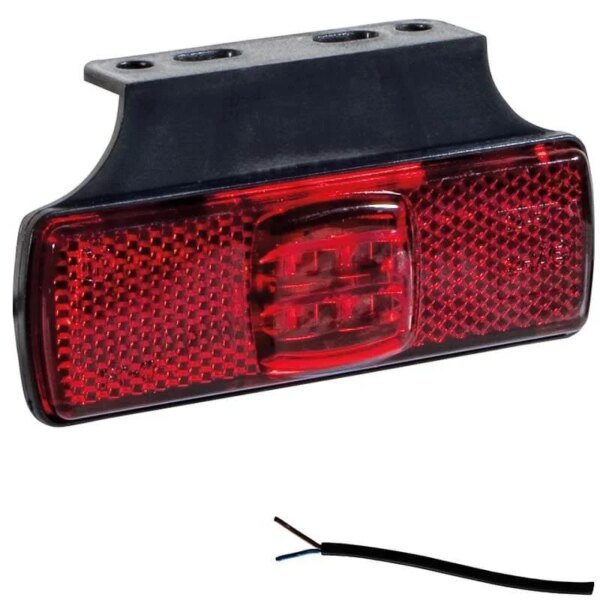 LED markeringslicht rood | 12-24v | 50cm. kabel | M10MV-150R-FT-017 C+K LED-M10MV-150R