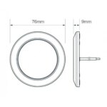 Ultraplatte LED interieurverlichting | chroom | 12v | warm wit licht | 7515C-WW-7515C-WW-7515C-WW-4