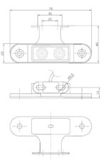 LED markeringslicht rood | 12-24v | 50cm. kabel | M10MV-400R-FT-015 C+K LED-M10MV-400R-2