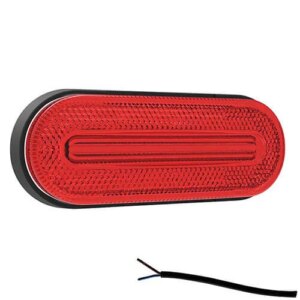 LED markeringslicht rood | 12-24v | 50cm. kabel | M10MV-700R-FT-070 C LED-M10MV-700R