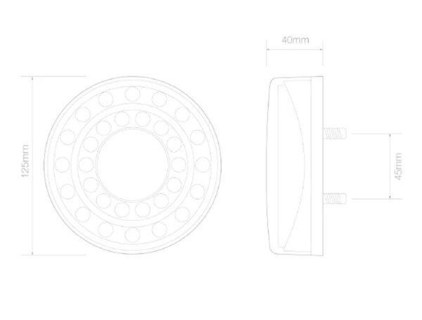 LED achteruitrijlicht in chroomlook | 12-24v | 40cm. kabel | MaXilamp1XCWE-MaXilamp1XCWE-MaXilamp1XCWE-2