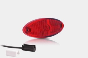 LED markeringslicht ovaal rood | 12-24v | 1