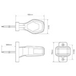 Rechts | LED breedtelamp | 12-24v | 30cm. kabel | rood-wit-amber | 1009RE-1009RE-1009RE-5