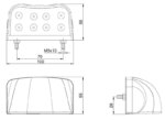 LED kentekenverlichting | 12-36v | met connector 1.5mm.2 | M10KV-220-FT-026 LED QS150-M10KV-220-3