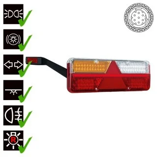 Links | LED trailerlamp | dynamisch knipperlicht | 9-36v | 7-PIN | VC-1041B7-FT-500-1346 LED-VC-1041B7 Links | LED trailerlamp | dynamisch knipperlicht | 9-36v | 7-PIN | VC-1041B7-FT-500-1346 LED-VC-1041B7