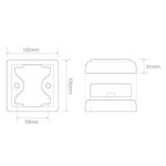 LED mistlicht met zwarte rand | 12-24v | 40cm. kabel | 100FME-100FME-100FME-4