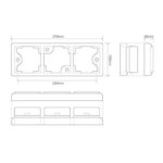 LED achterlicht met zwarte rand | 12-24v | 40cm. kabel | 80BARRME-80BARRME-80BARRME-2
