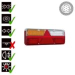 Links | LED trailerlamp | dynamisch knipperlicht | 9-36v | 7-PIN | VC-1011B7-FT-500-16 LED-VC-1011B7