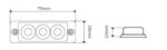 LED flitser 3 LED's | R65 | ultra platte slimline | amber | 10-30v | S11F3002--S11F3002-3