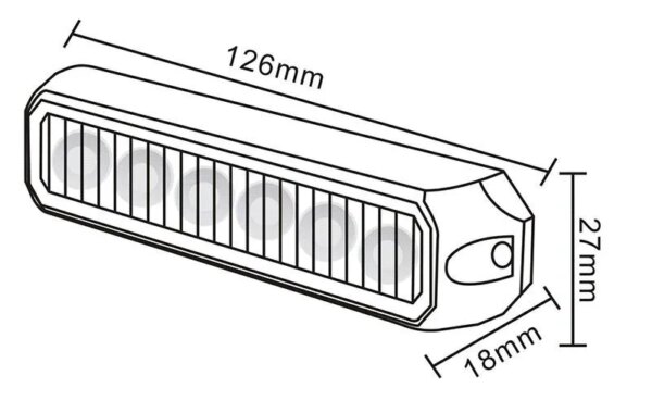 LED flitser 6 LED | Amber | 12-24v | S07F6001.1--S07F6001.1-3