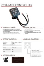 Mini controller 4-functies universeel 12-24v 300cm kabel | CTRL-Mini--CTRL-Mini-4