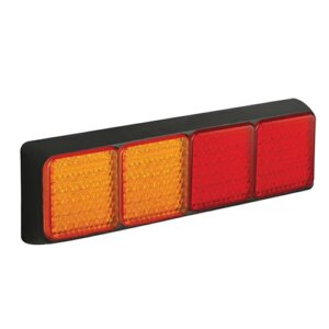 LED achterlicht met zwarte rand | 12-24v | 40cm. kabel | 100BAARRME-100BAARRME-100BAARRME