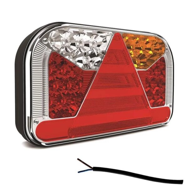 Links | LED achterlicht met kentekenlicht | 12-36v | 100cm. kabel | V10C7-551-FT-170 L TB LED-V10C7-551