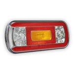 LED achterlicht met kentekenverlichting | 12-36v | 5-PIN | V10C6-630B5-FT-130 COF LED BAJONET-V10C6-630B5-5