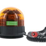 LED R65 zwaailamp amber 12-24v magneetmontage