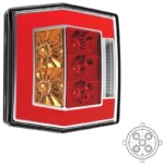 LED compact achterlicht met kentekenverlichting | 12-36v | 5-PIN | V10C4-750B5-FT-122 T LED BAJONET-V10C4-750B5