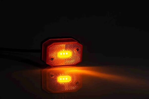 LED markeringslicht amber | 12-24v | 50cm. kabel | MV-2760A-FT-001 ZI LED QS075-MV-2760A-2