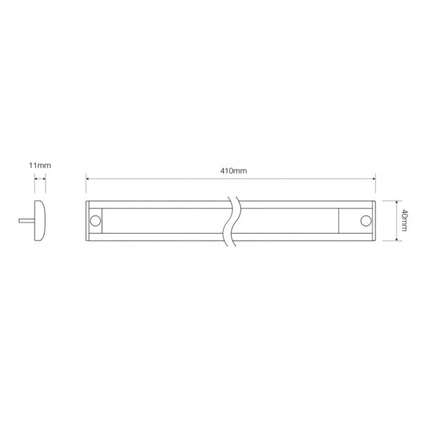LED interieurverlichting | met touch bediening | zwart | 41cm | 12v | koud wit licht | 40410-12-40410-12-40410-12-4