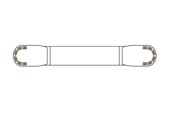 LED flitsbalk amber | 13 serie | ECE-R65 amber | 1500mm | 12 LED's | 13-00023-E-13-00023-E-13-00023-E-3