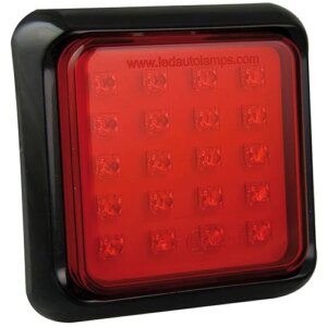 LED mistlicht met zwarte rand | 12-24v | 40cm. kabel | 100FME-100FME-100FME