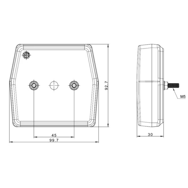LED compact mistlicht | 12v | 100cm. kabel | VM-2220-FT-223 LED-VM-2220-3