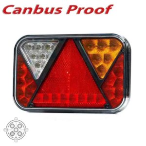 Rechts | LED achterlicht met geïntegreerde canbus-oplossing & achteruitrijlicht & kentekenverlichting | 12v | 5-PIN | VC-2732B5CAN-FT-270 P TB LED O COF BAJONET 5PIN-VC-2732B5CAN
