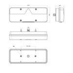 Links | LED trailerlamp | dynamisch knipperlicht | 9-36v | 200cm. kabel | VC-1031-FT-500-145 LED-VC-1031-3