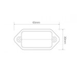 Instapverlichting witte lamp | zwarte behuizing | 12-24v | 6434BWM-6434BWM-6434BWM-2