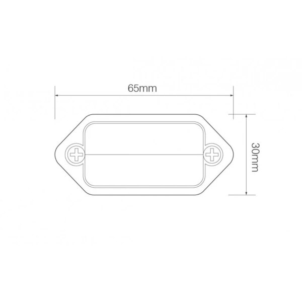 Instapverlichting witte lamp | zwarte behuizing | 12-24v | 6434BWM-6434BWM-6434BWM-2
