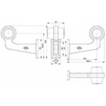 rechts | LED pendellamp | haakse steel | heldere lens | 12-24v | MB-1012RW-LD 2587-MB-1012RW-6