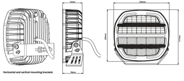 Phantom Series LED verstraler darklook wit 12-24v - 16.000lm--WD-16016W-6