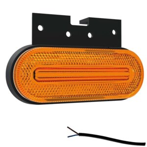 LED markeringslicht amber | 12-24v | 50cm. kabel | M10MV-750A-FT-070 Z+K LED-M10MV-750A