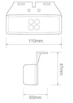 LED markeringslicht amber | 12-24v | 20cm. kabel | 1491AM-1491AM-1491AM-2