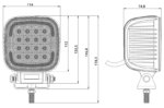 LED Quad werklamp incl positielicht 9-36v - 9280lm - 80W | 581480-581445-581480-4