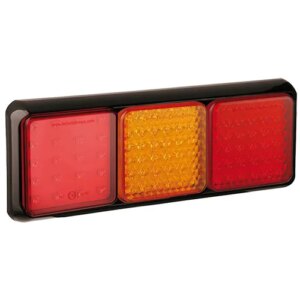 LED achterlicht met zwarte rand | 12-24v | 40cm. kabel | 100BFARME-100BFARME-100BFARME