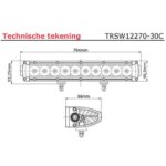 LED bar | 150 watt | 14940 lumen | 9-30v | 40cm. kabel | Deutsch connector | TRSW12270-30C--TRSW12270-30C-6