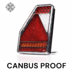 Links | LED achterlicht | canbusProof | driehoek model | 12v | 5-functie 5-PIN | VC-3301B5CAN-FT-277 L LED O SPKPM BAJONET 5PIN-VC-3301B5CAN