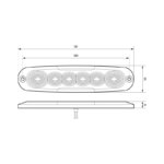 LED Mistlamp ultra compact | 12-24v | 25cm. kabel | 12FM-12FM-12FM-4