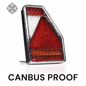 Rechts | LED achterlicht | canbusProof | driehoek model | 12v | 5-functie 5-PIN | VC-3302B5CAN-FT-277 P LED O SPKCOF BAJONET-VC-3302B5CAN