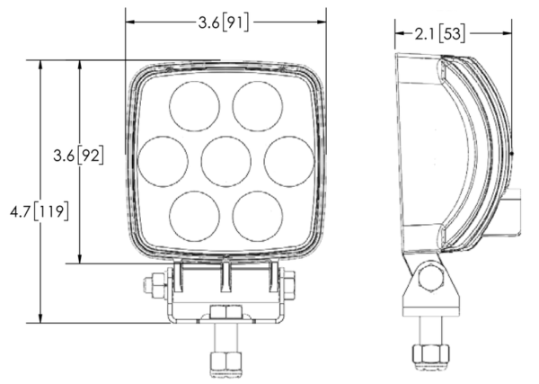 LED werklamp | 21W | 1000 lumen | 12-80v | 20cm. kabel | EW2112-EW2112-EW2112-2