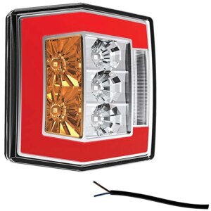 LED compact achterlicht met kentekenverlichting | 12-36v | 100cm. kabel | V10C4-740-FT-121 T LED-V10C4-740