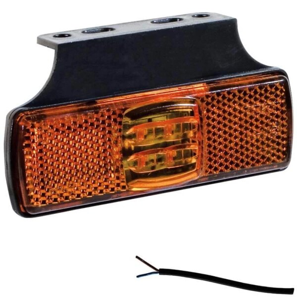LED markeringslicht amber | 12-24v | 50cm. kabel | M10MV-150A-FT-017 Z+K LED-M10MV-150A